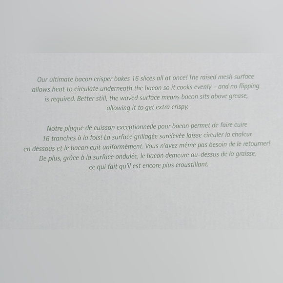 Brand New Carbon Steel Non-Stick Bacon Crisper - Picture 3 of 3